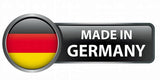 Grafik mit Deutschland-Flagge und Text "Made in Germany".