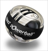 Powerball mit schwarzem Band und transparentem Gehäuse, zeigt das Logo und den Schriftzug "the original".