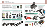 Übersicht über Fahrradtechnik-Zubehör, inklusive GPS, Computer, Kameras, Dynamo, Leistungsmessgeräte, Sicherheitsgeräte und mehr.