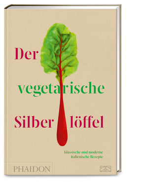 Buchcover mit einer grünen Salatblatt-Illustration, rotem Wurzel- und Stiel-Element, Titel in Rot und Grün, Untertitel in Grün.
