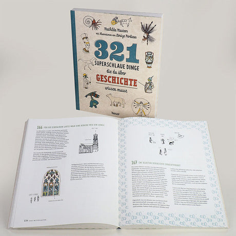 Buch mit Titel "321 Superschlaue Dinge die du über Geschichte wissen musst" 