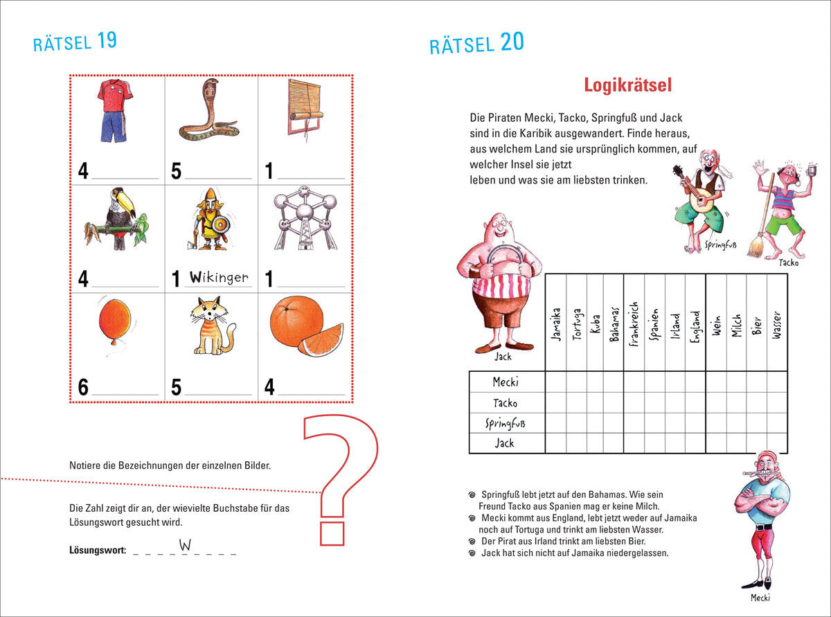 Logische Denk- und Kreuzworträtsel