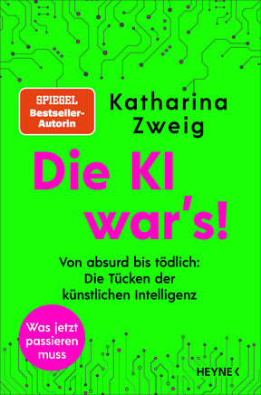 Buchcover mit grüner Hintergrundfarbe, pinken und schwarzen Texten, und einem Muster aus Schaltkreisen.