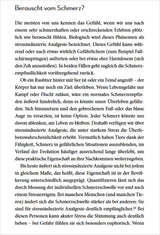 Textabschnitt über Schmerzempfindlichkeit, Stressinduzierte Analgesie und Tierverhalten bei Gefahr.