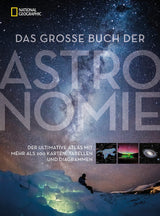 Sterne am Nachthimmel über verschneiter Landschaft mit sitzendem Menschen.