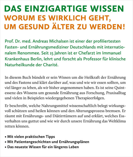 Informationsseite über Prof. Dr. Andreas Michalsen, Ernährung, Fasten, Gesundheit, Tipps, Pläne, Wissen.