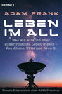 Buchcover mit Satellitenschüssel vor Sternenhimmel und Milchstraße, Titel und Untertitel zum Leben im All, Autor und Verlag.