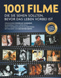 Buchcover mit Titel "1001 Filme, die man sehen sollte, bevor das Leben vorbei ist" und Fotos von Filmszenen.