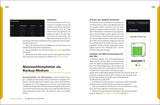 Seiten aus einem Handbuch, mit Text, Überschriften, Nummerierungen und einem Diagramm eines NAS-Systems.