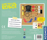 Bauanleitung für einen analogen Line-Follow-Roboter mit Komponenten und Hintergrundwissen.