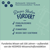 Grafik mit Text über Mathematik, Informatik, Naturwissenschaften und Technik, mit Sätzen und Häkchen, auf grünem Hintergrund.