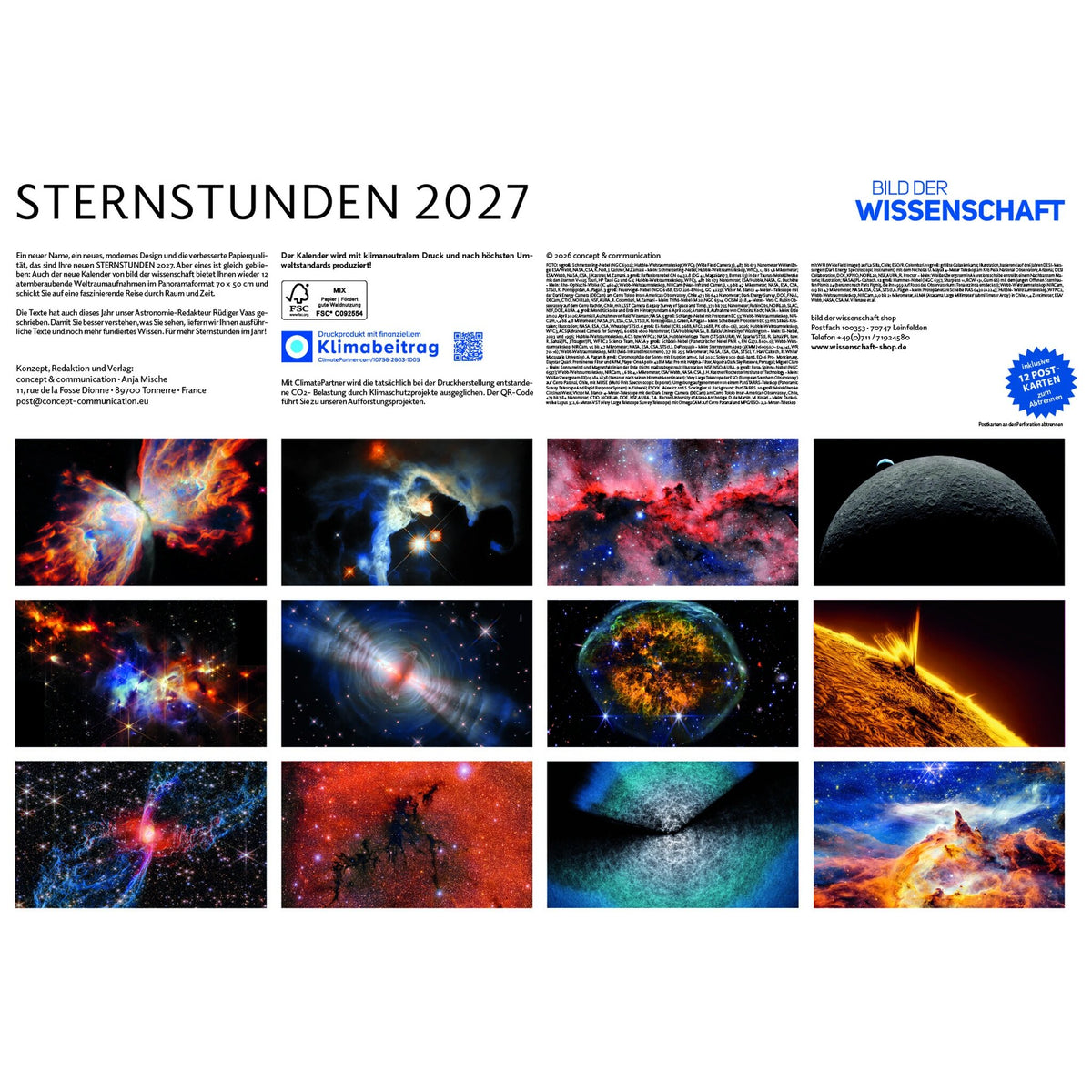 Sternstunden 2027 Wandkalender.