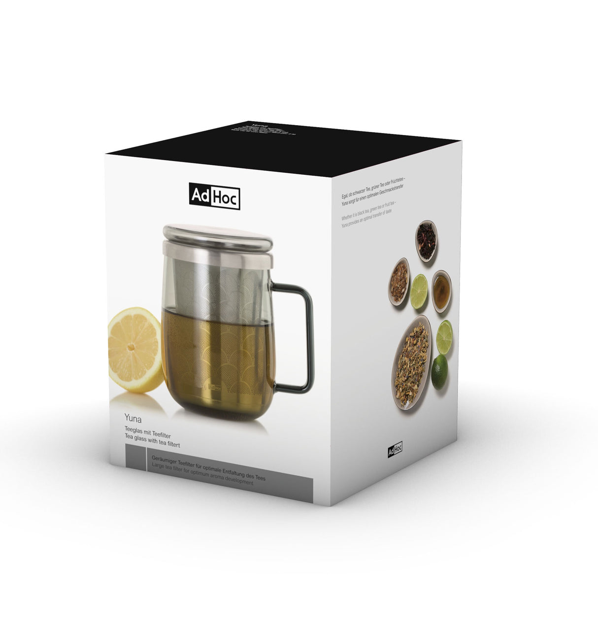 Yuna Teeglas mit Teefilter. AdHoc Design