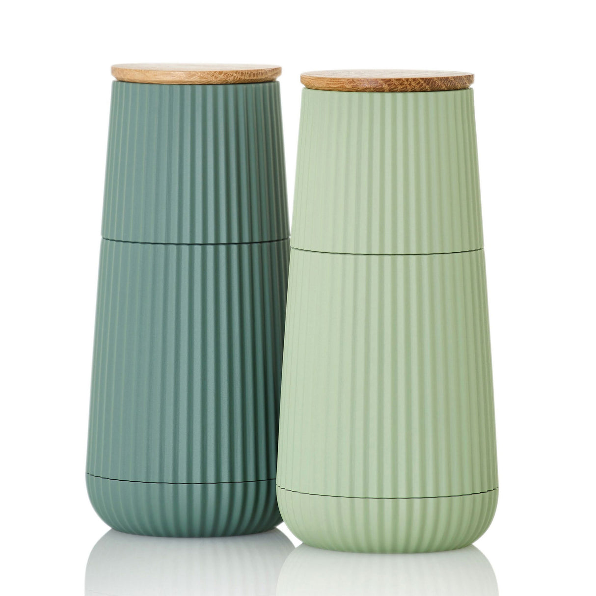 SCAPE Pfeffer- und Salzmühlen-Set. Hell- und dunkelgrün