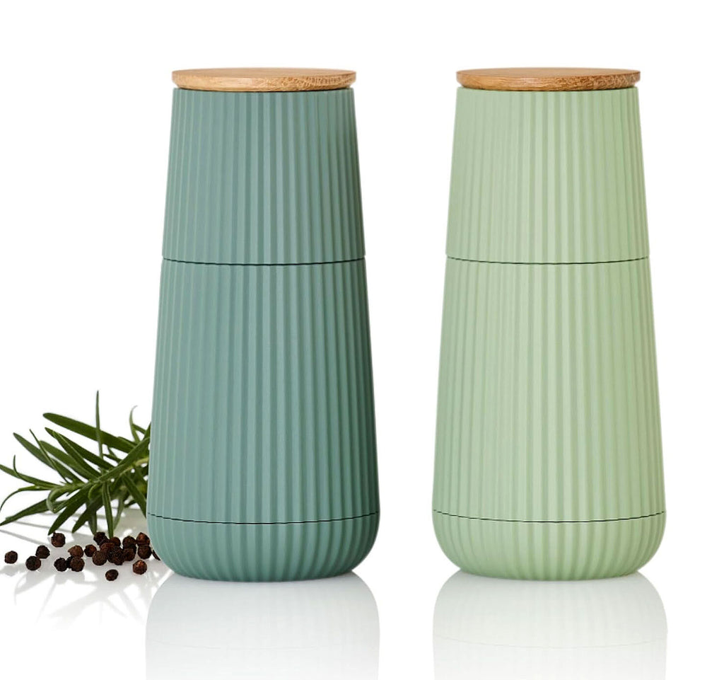 SCAPE Pfeffer- und Salzmühlen-Set. Hell- und dunkelgrün