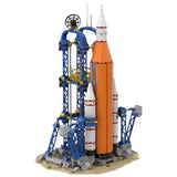 Rakete mit Satellit. BRIXIES Plus Klemmbaustein-Set