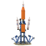 Rakete mit Satellit. BRIXIES Plus Klemmbaustein-Set