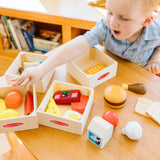 Spielset Nahrungsmittel aus Holz