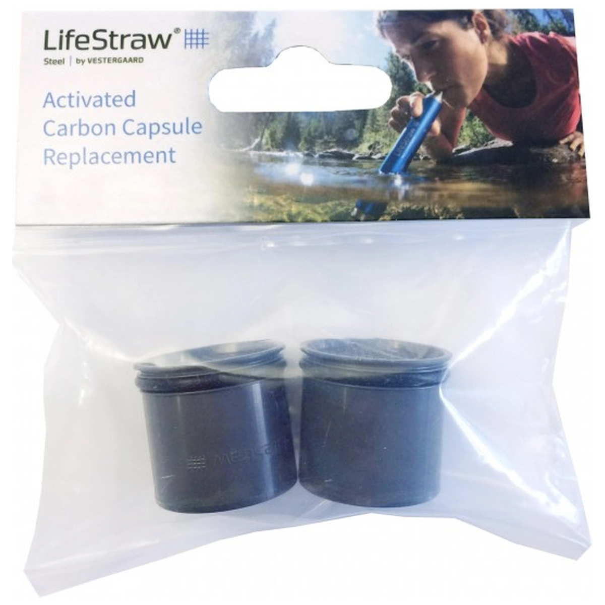 LifeStraw 2 Aktivkohle-Ersatzkapseln für Trinkflasche Lifestraw Go