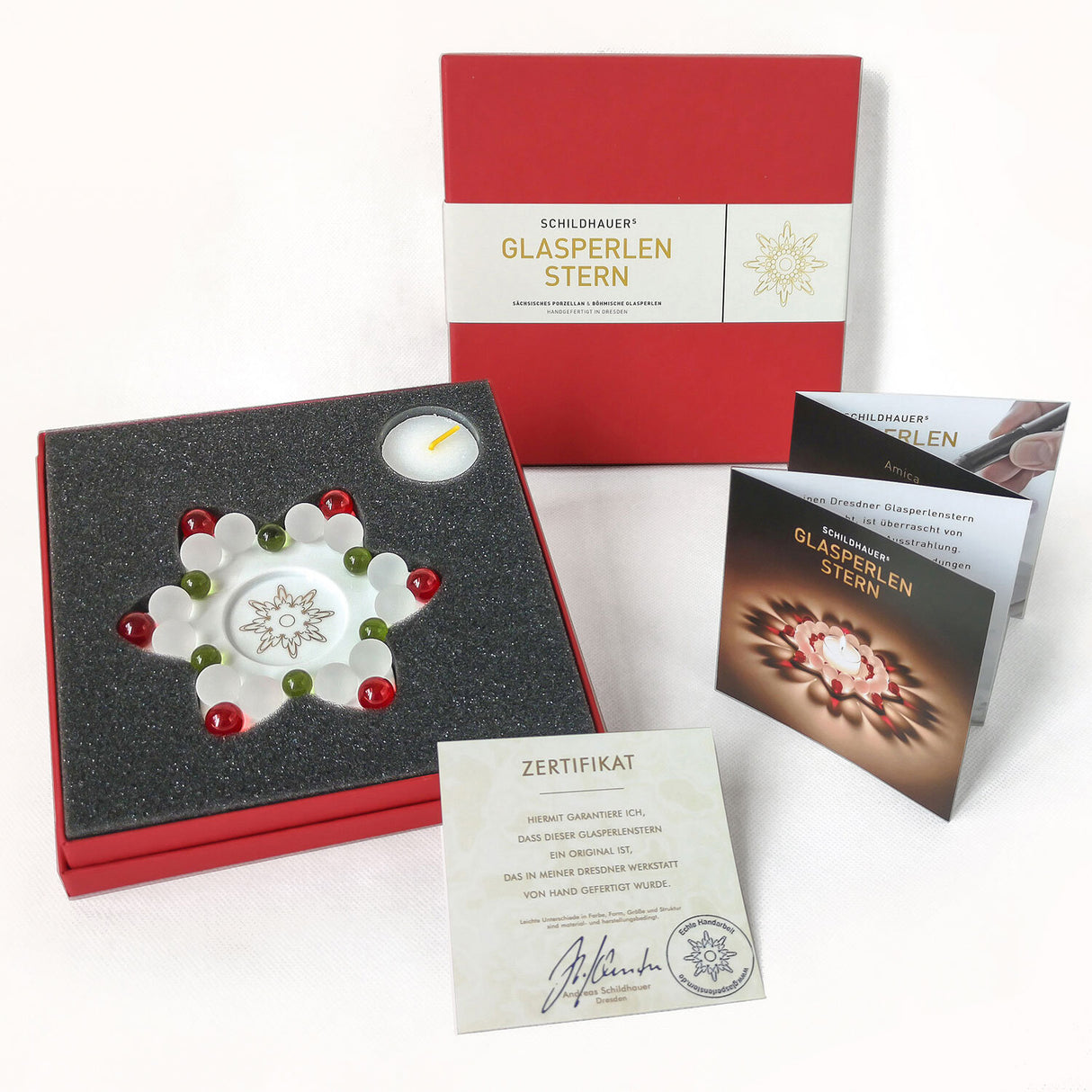 Glasperlen Adventsstern