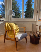 Klippan Chevron Luxus-Wolldecke (Gelb)