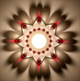 Dresdner Glasperlenstern. Aura weiß-rot