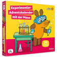 Experimentier-Adventskalender mit der Maus, mit Testrohren, Maus-Charakter, bunte Gestaltung, 24 Versuche, ab 7 Jahre.