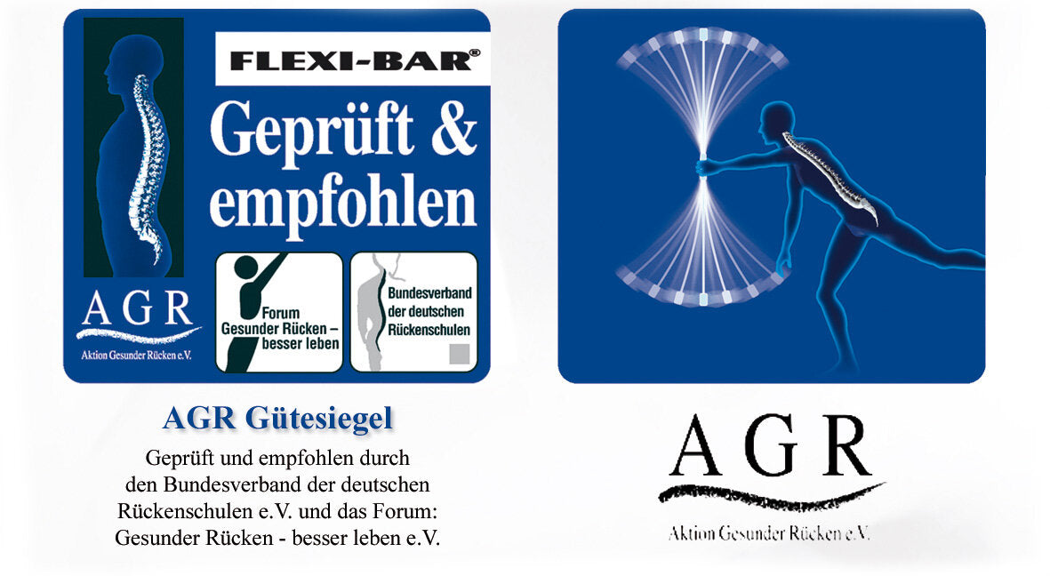 Bild mit Logo und Text, zeigt eine Figur, die eine Energiewelle nach vorne ausstreckt, mit Rückenmark-Illustration.