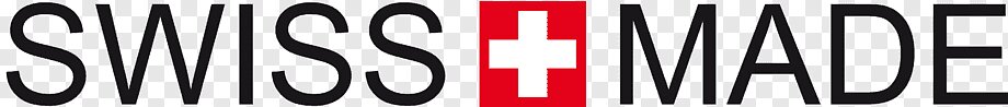 Der Schriftzug "SWISS MADE" mit einem roten Quadrat und einem weißen Kreuz in der Mitte.