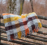 Klippan Wolldecke Gotland Multi Grau-Gelb