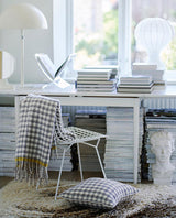 Klippan Dogtooth Wolldecke Weiß-Grau