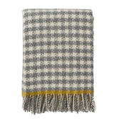 Klippan Dogtooth Wolldecke Weiß-Grau