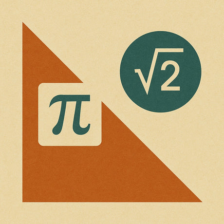 Ein Dreieck, das ein Pi-Symbol zeigt, auf einem einfarbigen Hintergrund.