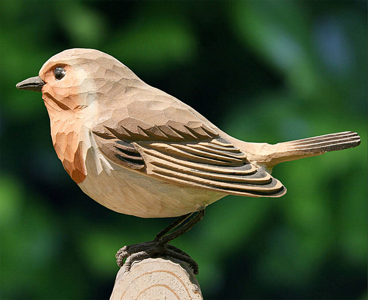Vogelskulptur Rotkehlchen.