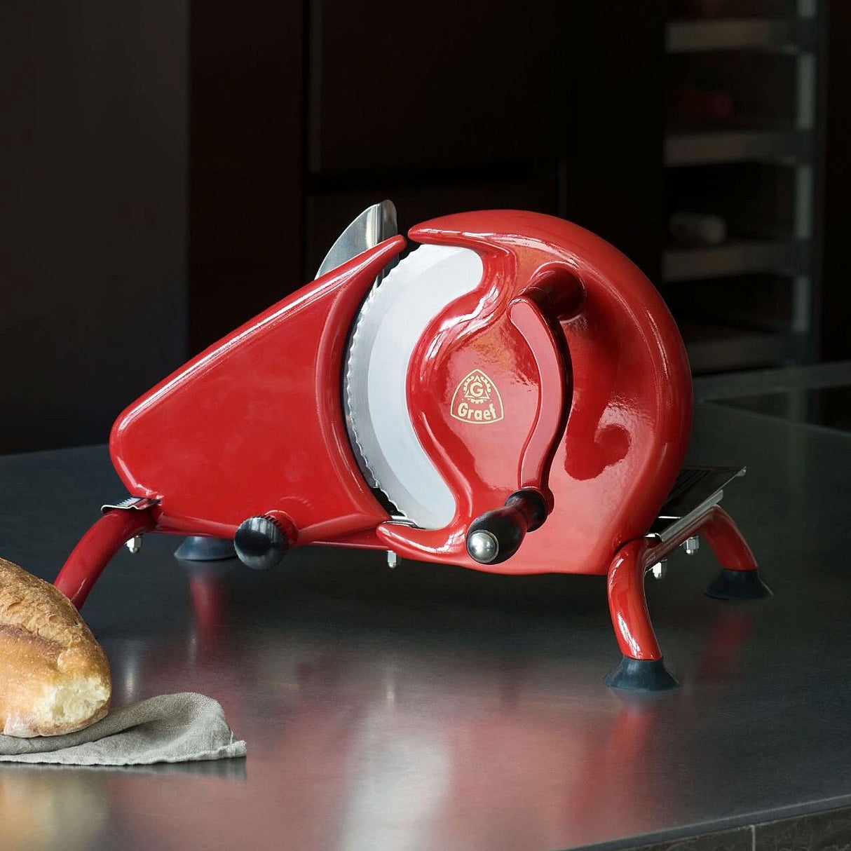 GRAEF Manuale H93 – Hand-Allesschneider, rot.