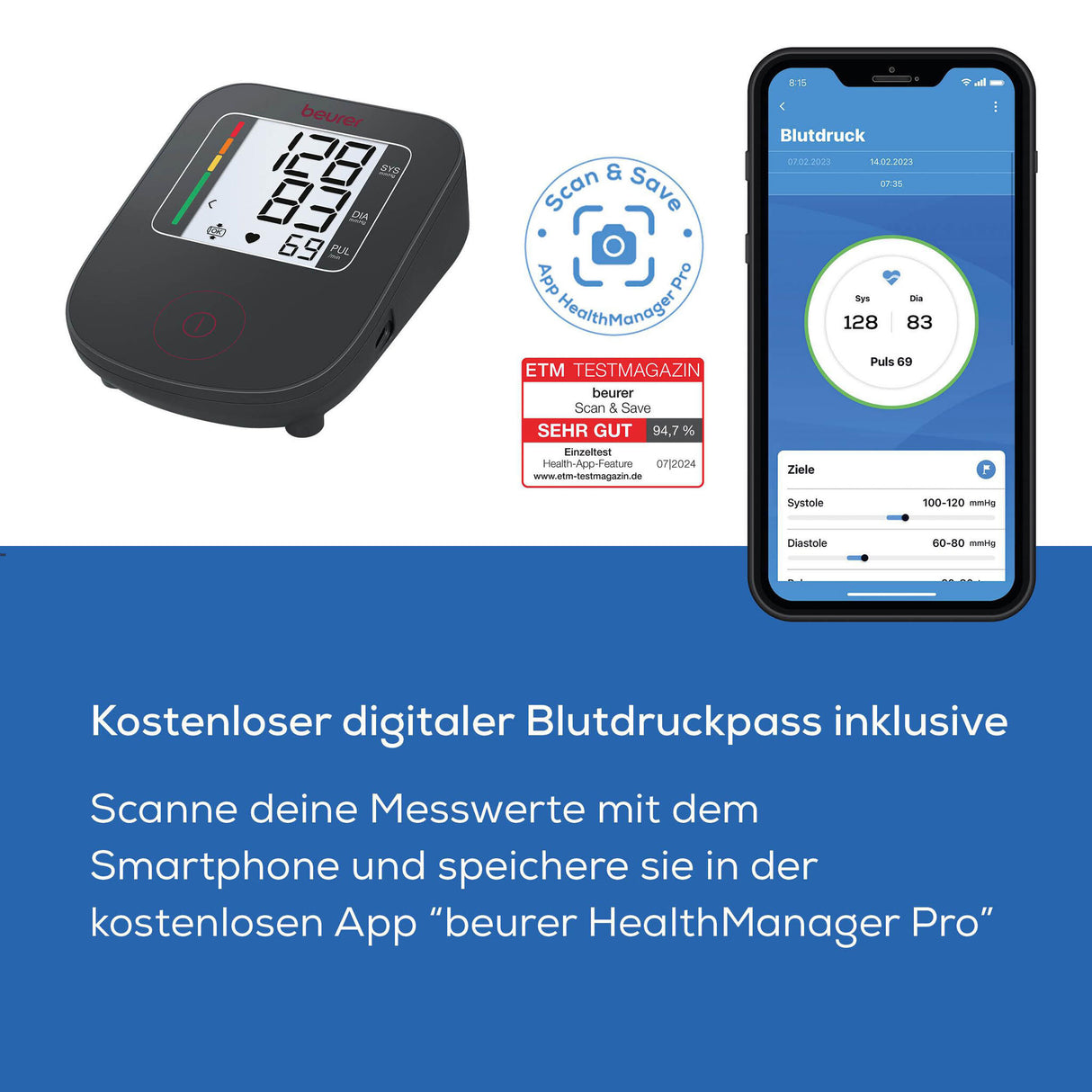 Beurer BM 23 Oberarm-Blutdruckmessgerät